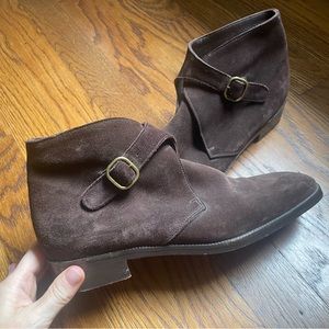 Ralph Lauren Collection brown suede ankle boots